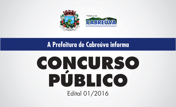 Prefeitura de Cabreva - Concurso Pblico  Edital 01/2016